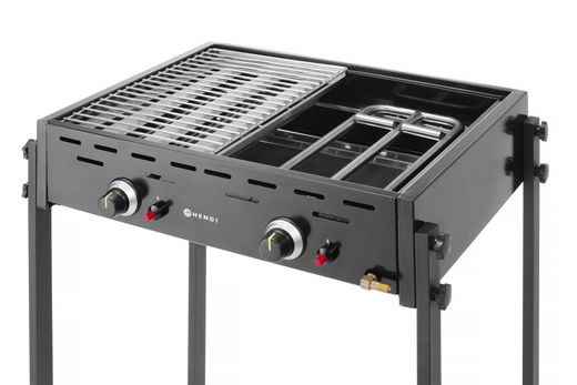 Gas Grill Roast-Master Pro Black, HENDI, Black, 11,6kW, 790x560x(H)900mm 1