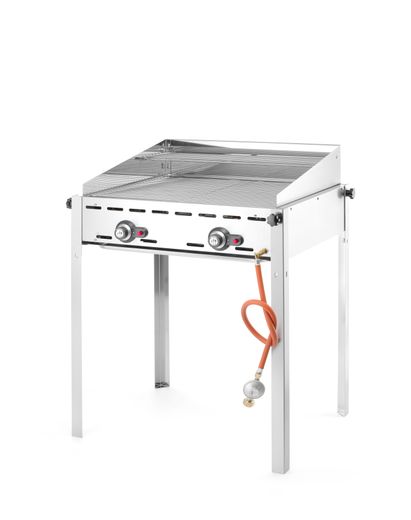 2 degiklių ekologiška kepsninė, HENDI, Profi Line, Emaliuota ketaus keptuvė ir grotelės GN 1/1, 11,6kW, 740x615x(H)825mm 1