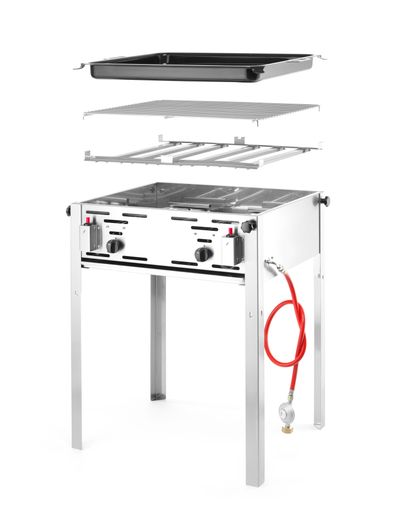 Plynový gril Grill-Master Maxi, HENDI, 11,6kW, 650x540x(H)840mm 1
