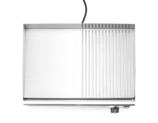 Griddle half ribbed, HENDI, Kitchen Line, 220-240V/2400W, 527x404x(H)233mm 1