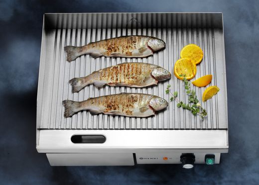 Griddle, ribbed, HENDI, Budget Line, 230V/3000W, 550x430x(H)240mm 1