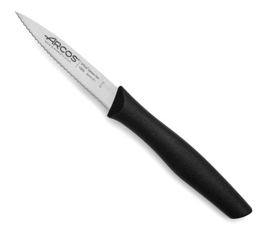 Paring knife, pointed, serrated NOVA series, Arcos, NOVA, Black, (L)200mm, Serrated 1