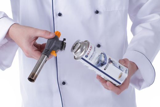 Chefs Torch anti flaring, HENDI, Set burner and cartridge, 190x65x(H)250mm 1