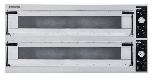Piec do pizzy Trays 66L Glass, Prismafood, 2 komory, 400V/20400W, 1500x964x(H)745mm 1