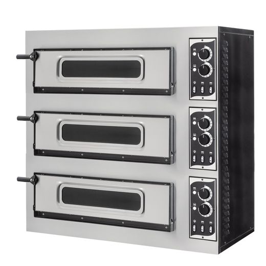 3-step pizza oven BASIC 3/50 GLASS AND LIGHT, Prismafood, 400V/1200W, 915x690x(H)900mm 1