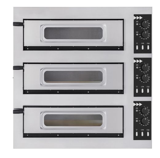 3-step pizza oven BASIC 3/50 GLASS AND LIGHT, Prismafood, 400V/1200W, 915x690x(H)900mm 1