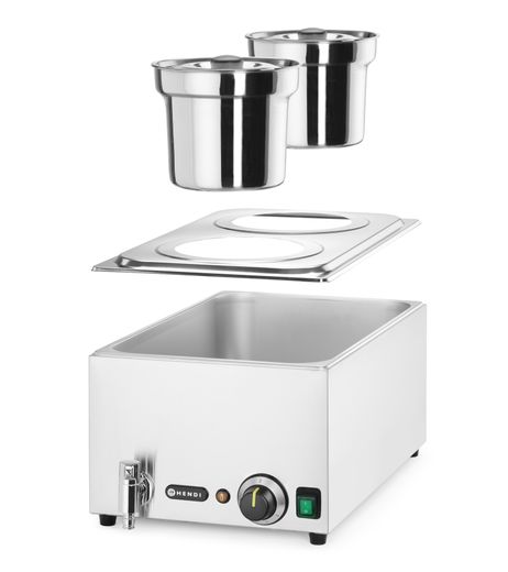 Set: Bain-marie Ranger + 2x 4L container with lid, HENDI, 8L, 220-240V/1000W, 604x332x(H)315mm 1