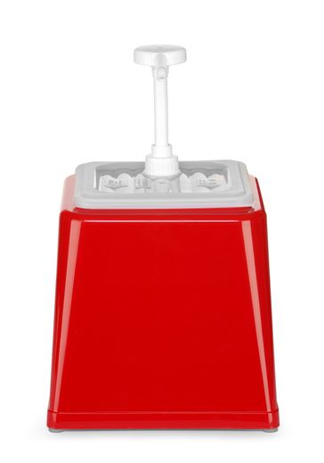 Dosatore per salse con pompa, HENDI, 2,5L, Rosso, 230x210x(H)327mm 1