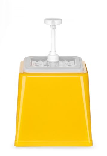 Sauce dispenser with pump, HENDI, 2,5L, Yellow, 230x210x(H)327mm 1