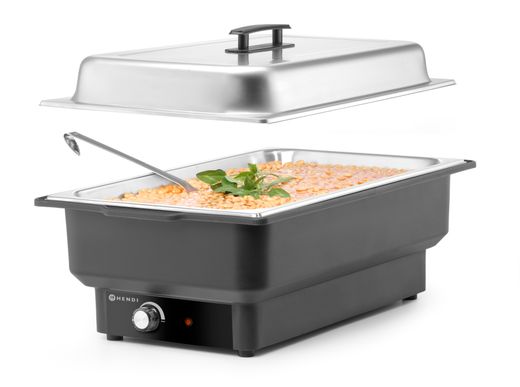 Chafing dish electric Tellano, HENDI, Kitchen Line, GN 1/1, 9L, 220-240V/900W, 575x349x(H)278mm 1