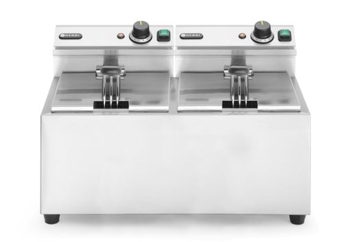 Ruční fritéza, 2 × 8 l, HENDI, Profi Line, 16L, 230V/7000W, 605x460x(H)369mm 1