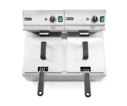 Ruční fritéza, 2 × 8 l, HENDI, Profi Line, 16L, 230V/7000W, 605x460x(H)369mm 1