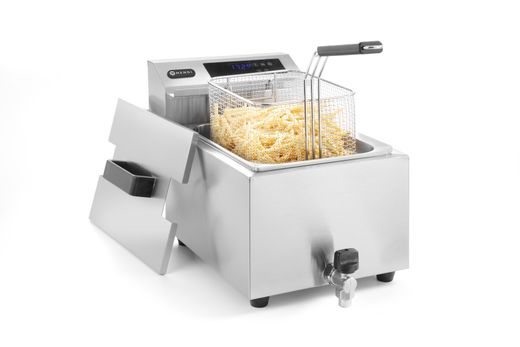 Deep fryer with drain tap digital - 8 l, HENDI, Profi Line, 8L, 230V/3500W, 305x515x(H)345mm 1
