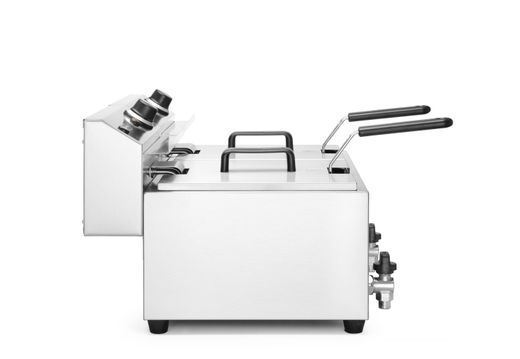 Ruční fritéza s vypouštěcím kohoutem, 2 × 8 l, HENDI, Profi Line, 16L, 230V/7000W, 610x515x(H)369mm 1