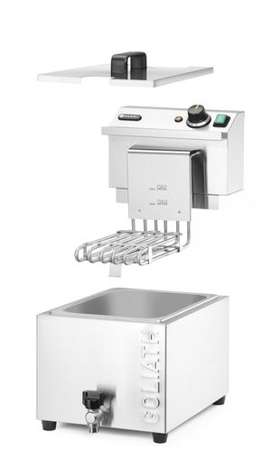 Deep fryer XL with drain tap HENDI GOLIATH, HENDI, 10L, 400V/10200W, 300x585x(H)392mm 1