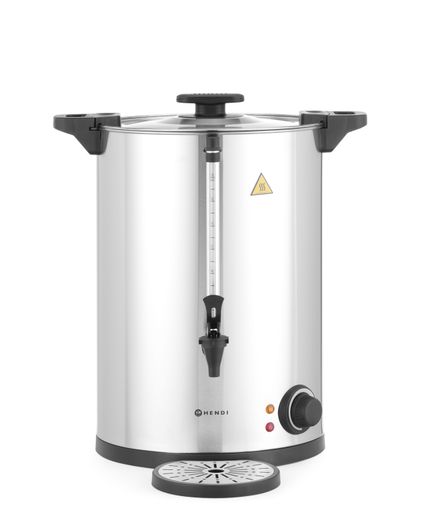 Dvigubos sienelės karštų gėrimų virimo aparatas, HENDI, 120 puodelių per 37 minutes., 18L, 230V/2500W, 415x382x(H)480mm 1