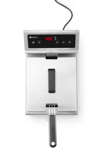 Induction deep fryer with drain tap, 8 l, HENDI, 8L, Light grey, 230V/3500W, 288x619x(H)408mm 1