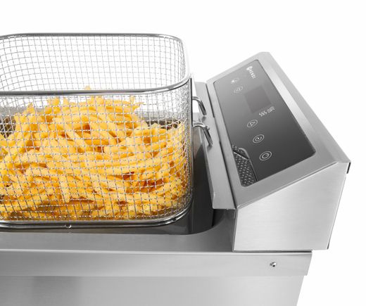 Induction deep fryer with drain tap, 8 l, HENDI, 8L, Light grey, 230V/3500W, 288x619x(H)408mm 1