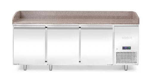 Pizza cooling table with granite worktop, 3 doors, Arktic, 375L, Granite, 230V/400W, 2010x800x(H)875mm 1