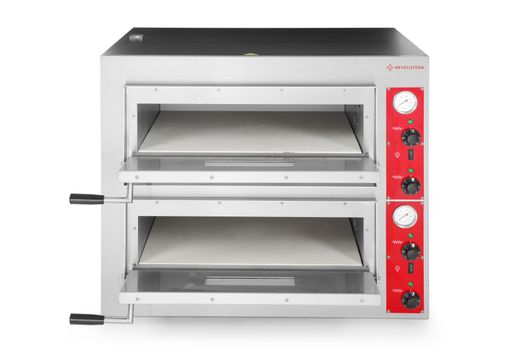 Double chamber pizza oven – electric, electromechanical control, Revolution, 2 chambers, 400V/8400W, 910x820x(H)750mm 1