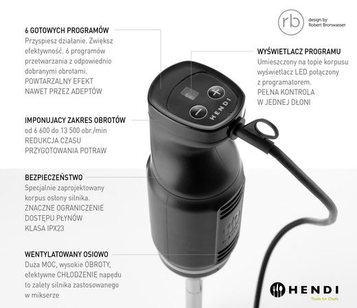 Stick blender HENDI BLEND, HENDI, designed by Robert Bronwasser, 220-240V/250W, ⌀71x(H)450mm 1