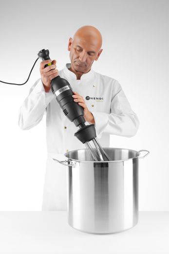 Set: Miscelatore stick 350 a velocità variabile + frusta + rack a parete, HENDI, Kitchen Line, Nero, 230V/350W, 110x324x(H)816mm 1