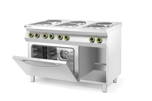 Cooker, electric with convection oven GN 1/1, HENDI, Kitchen Line, 400V/18600W, 1200x700x(H)900mm 1