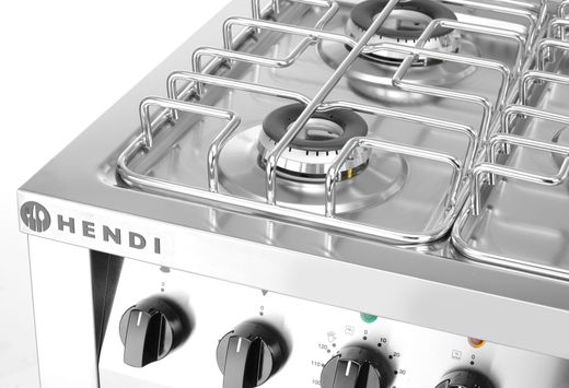 5-burner gas cooker, HENDI, Smart, 230V/3000W, 17000kW, 900x600x(H)900mm 1