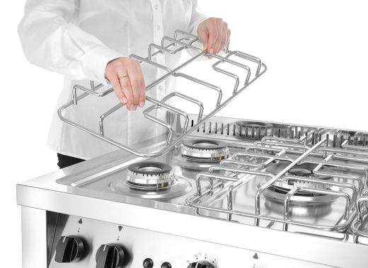 5-burner gas cooker, open stand, Revolution, 230V/17000W, 17000kW, 900x600x(H)900mm 1