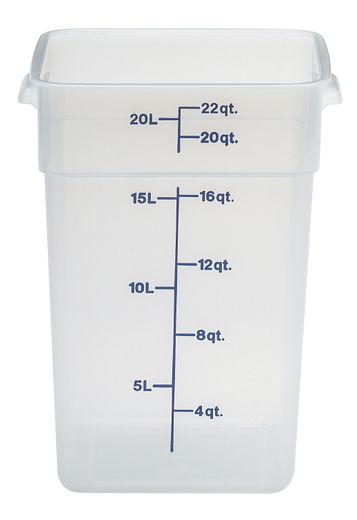 CamSquare transparent polypropylene food storage container., Cambro, 20.8 L, 20,8L, Transparent, 256x310x(H)400mm 1