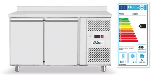 Refrigerated counter, 2 doors, Arktic, Profi Line, With backsplash, GN 1/1, 230V/250W, 1360x700x(H)879mm 1