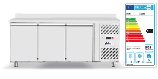 3 durų stalo šaldiklis 420L, Arktic, Profi Line, GN 1/1, 420L, 230V/600W, 1796x700x(H)879mm 1