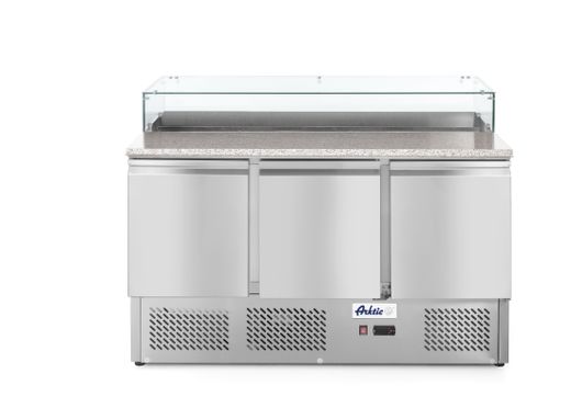 Three door pizza counter 380L, Arktic, 254L, 230V/310W, 700x1365x(H)1120mm 1