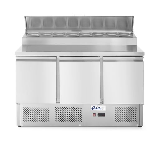 Three door salad counter with raised GN display 380L, Arktic, 253L, 230V/310W, 700x1380x(H)1105mm 1