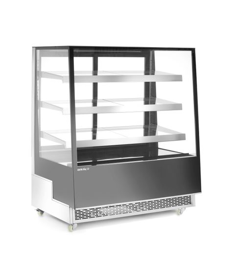 Refrigerated display cabinets with 3 slanted shelves, Arktic, 650L, Black, 230V/490W, 1200x833x(H)1460mm 1