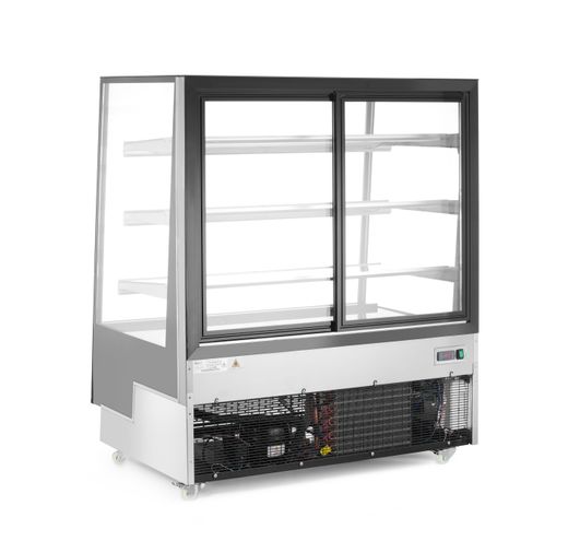Refrigerated display cabinets with 3 slanted shelves, Arktic, 650L, Black, 230V/490W, 1200x833x(H)1460mm 1