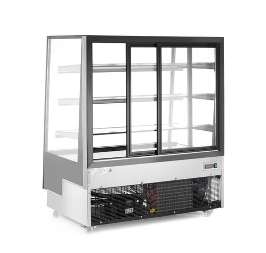 Refrigerated display cabinets with 3 slanted shelves, Arktic, 650L, Black, 230V/490W, 1200x833x(H)1460mm 1