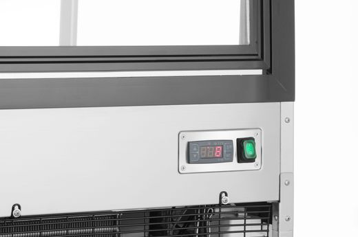 Refrigerated display cabinets with 3 slanted shelves, Arktic, 650L, Black, 230V/490W, 1200x833x(H)1460mm 1