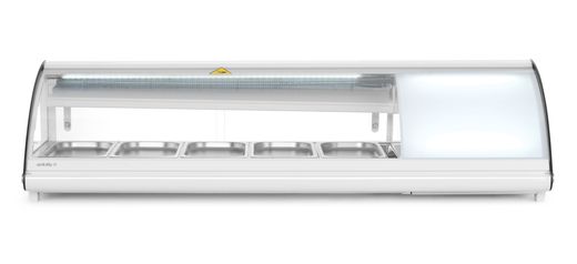Sushi display 5x GN 1/3, Arktic, 230V/160W, 1307x445x(H)327mm 1
