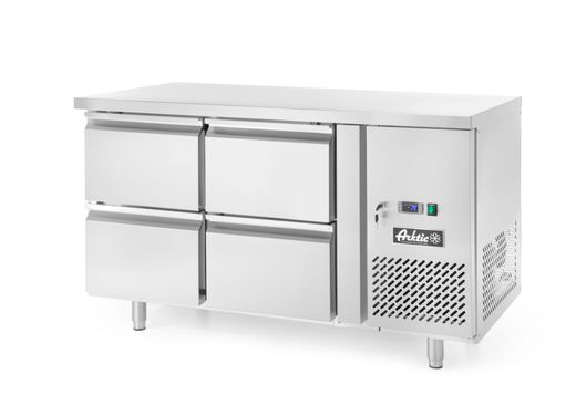 Four drawer refrigerated counter Profi Line 280L, Arktic, Profi Line, Without backsplash, 230V/250W, 1360x700x(H)858mm 1