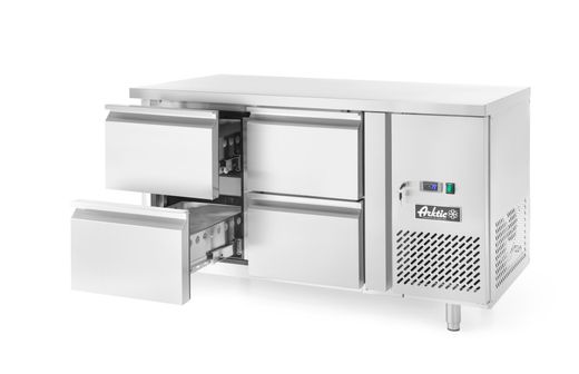 Four drawer refrigerated counter Profi Line 280L, Arktic, Profi Line, Without backsplash, 230V/250W, 1360x700x(H)858mm 1