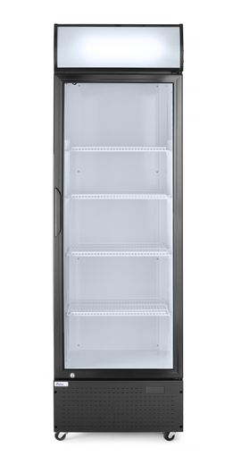 Frigorifero per bar posteriore con pannello retroilluminato, porta singola, Arktic, 254L, Nero, 230V/250W, 578x605x(H)1980mm 1