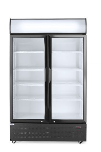 Frigorifero per bar posteriore con pannello retroilluminato, doppia porta, Arktic, 512L, Nero, 230V/510W, 1120x585x(H)1900mm 1