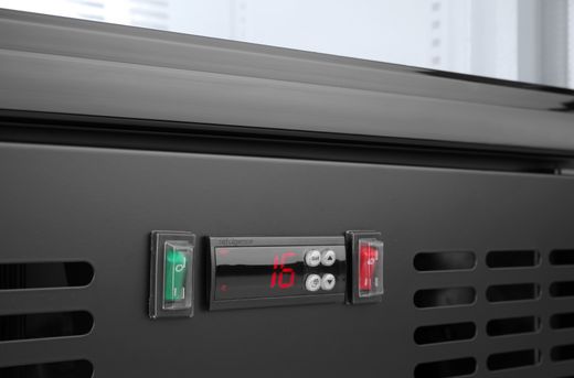 Back bar refrigerator single-door, Arktic, 300L, Black, 220-240V/195W, 600x528x(H)1820mm 1
