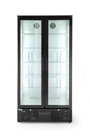 Back bar refrigerator double-door, Arktic, 477L, Black, 220-240V/365W, 900x530x(H)1820mm 1