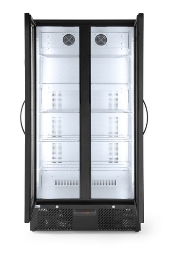 Back bar refrigerator double-door, Arktic, 477L, Black, 220-240V/365W, 900x530x(H)1820mm 1