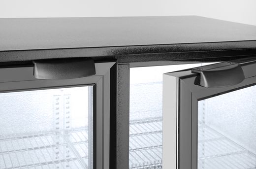 Back bar refrigerator double-door, Arktic, 180L, Black, 220-240V/160W, 900x540x(H)890mm 1