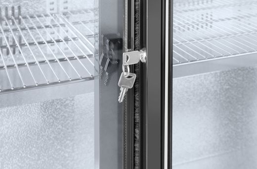 Back bar refrigerator with triple sliding doors, Arktic, 308L, Black, 220-240V/160W, 1350x520x(H)865mm 1