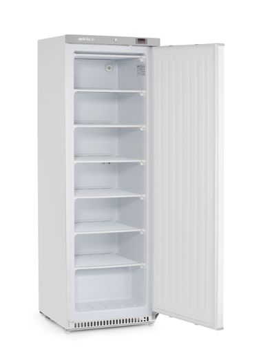 Szafa mroźnicza w obudowie ze stali malowanej na biało, Arktic, Budget Line, 400 l, biały, 230V/322W, 600x646x(H)1875mm 1