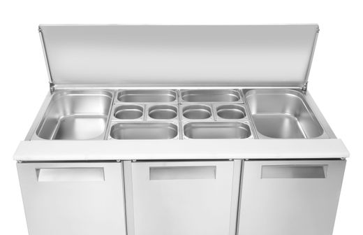 3-door refrigerated salad counter with liftable cover, Arktic, 368L, 230V/155W, 1365x700x(H)860mm 1